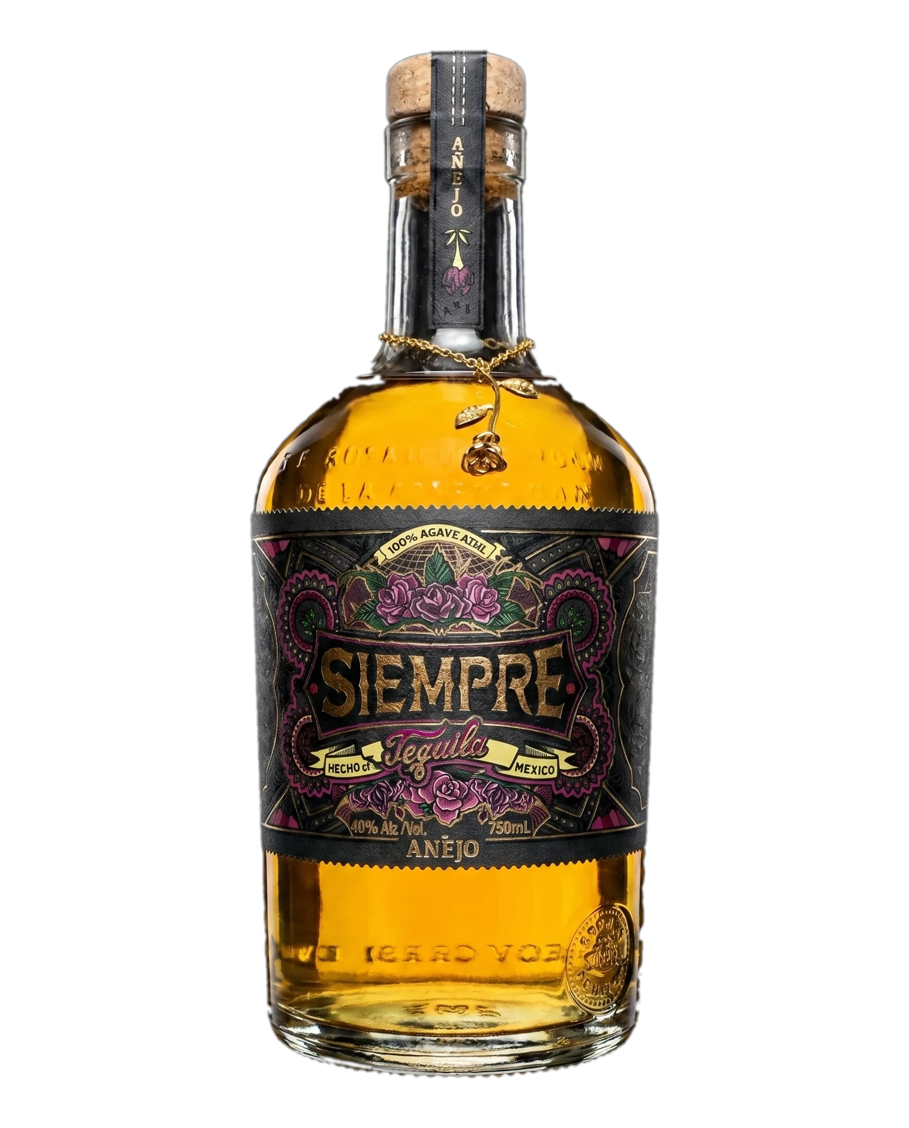 Bottle of Siempre Tequila Añejo